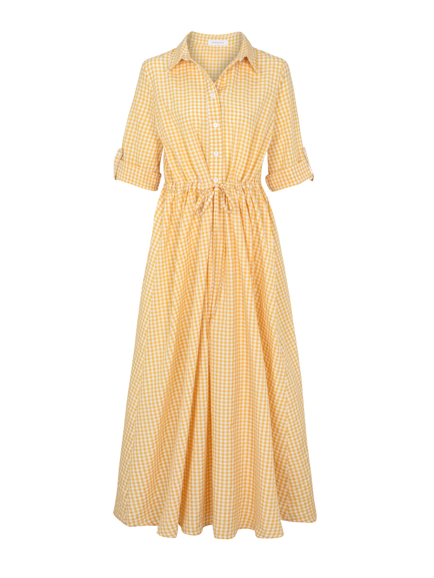 Elara Dress-Yellow Plaid