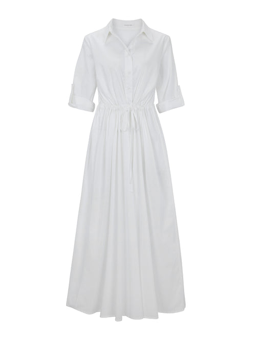 Elara Dress White