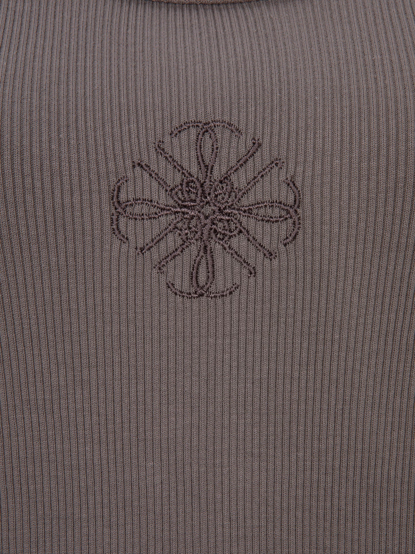 Brown Ribbed Long Twin Set