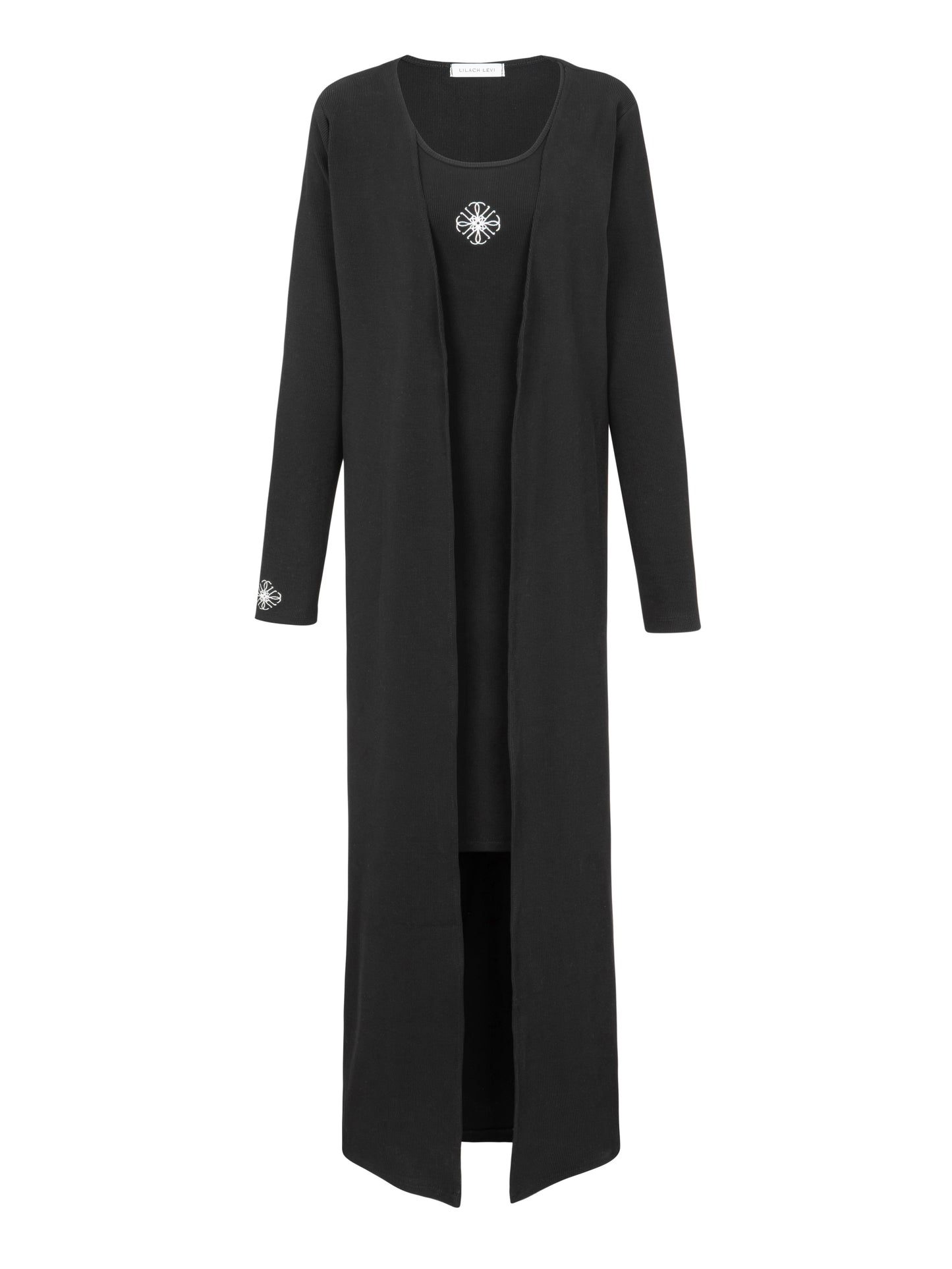 Black Ribbed Short Twin Set