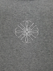 Grey Ribbed Long Twin Set