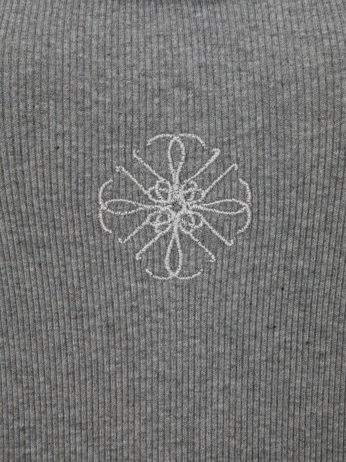 Grey Ribbed Long Twin Set