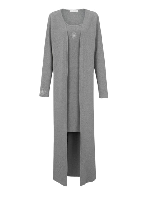 Grey Ribbed Short Twin Set