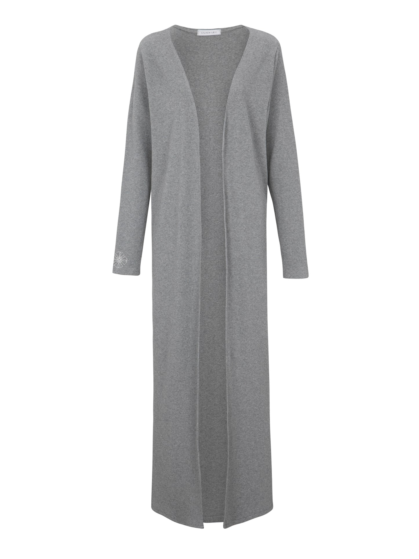 Grey Ribbed Long Twin Set